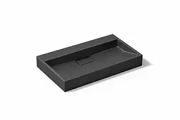Умивальник VBI Este підвісний без отвору під змішувач 80x46 см black VBI-019916 - мініатюра 4