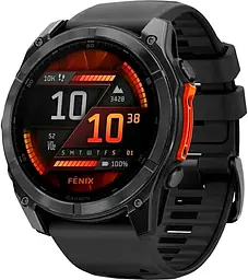 Смарт-часы Garmin Fenix 8 51mm AMOLED Slate Gray with Black Silicone Band (010-02905-00)