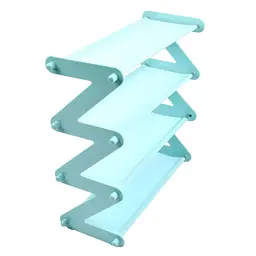 Полиця для взуття на 4 секції блакитний стелаж етажерка для взуття Shoe Rack 4 - мініатюра 6