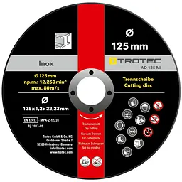 Круг відрізний Trotec 12 шт по металу 125мм