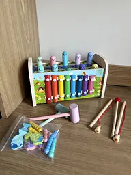 Дерев’яна розвиваюча іграшка Montessori 7-в-1 для дітей Музичний центр Монтессорі із ксилофоном (SKU-076) - мініатюра 9