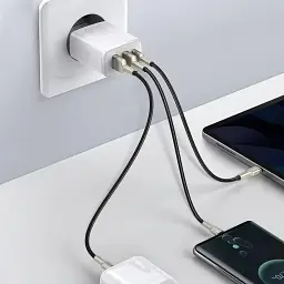 Адаптер живлення 3 порти Baseus 2 USB + Type-C 30 W CCXJ-E02 зарядне швидке - мініатюра 7
