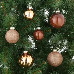 Комплект ялинкових куль Mica Decorations скляні 7/6/5 см шоколад 42 шт. (1180830) - мініатюра 2