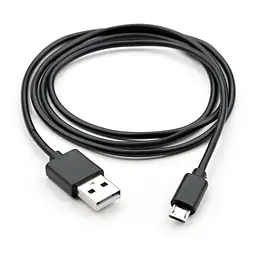 Дата кабель USB 2.0 AM to Micro 5P PVC 1m black Vinga (VCPDCM1BK) - мініатюра 2