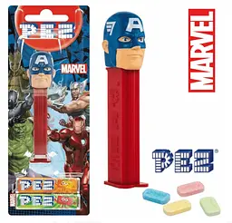 Диспенсер із цукерками Pez Marvel Collection Капітан Америка 17г - мініатюра 2