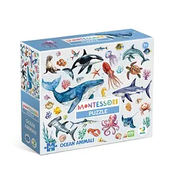 Дитячий пазл Монтессорі "Океанічні тварини" DoDo Toys 300630, 200 елементів