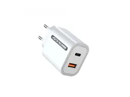Мережевий зарядний пристрій Aspor A806 Fast Charger (USB/USB-C/3 A/33 W) White