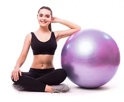 М'яч для фітнесу (фітбол) PowerPlay 4001 Ø75 cm Gymball Фіолетовий + помпа (PP_4001_75_Voilet) - мініатюра 6