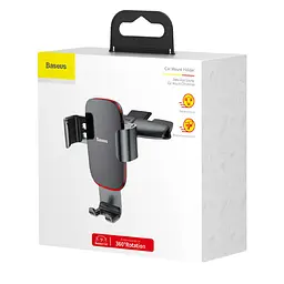Холдер Baseus Metal Age Gravity Car Mount CD Version Чорний - мініатюра 3