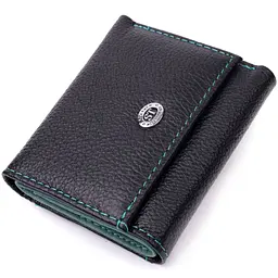 Жіночий невеликий гаманець з натуральної шкіри ST Leather 19504 чорний