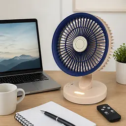 Портативний вентилятор SkeBerg JX-80 з LED-підсвічуванням • Настільний міні-вентилятор 5W для дому, офісу, поїздок і відпочинку - мініатюра 2