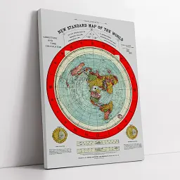 Інтер'єрна картина Карта Глісона, пласка Земля, Alexander Gleason, Flat Earth Map (1892), 85×60 см (id6151) - мініатюра 2