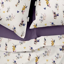 Комплект постільної білизни Cosas євро з простирадлом на резинці SUMMER GARDEN CS3 200 x 220 см (FlowersBavovna_El-95Aurora_200) - мініатюра 3