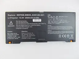 Акумулятор для ноутбука HP ProBook 5330m HSTNN-DB0H, 2800 mAh, 4cell, 14.4V, Li-ion, чорний