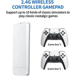 Ігрова консоль стик приставка до телевізора 64Gb 20000+ ігор Pro 4K Game Stick 3D HD з двома бездротовими джойстиками UKC M15 Plus - мініатюра 5