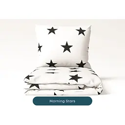 Комплект постільної білизни ТЕП Happy Sleep Duo Morning Star полуторний білий з чорним (2-04008_26624) - мініатюра 4