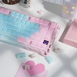 Клавіатура GravaStar Mercury K1 Lite 80 keys BSUN Grey BT/WL/USB Aurora Mist (GSK1LITE_PM_MINT) - мініатюра 5
