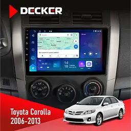 Штатна магнітола Toyota Corolla 2006-2013 Big frame Decker D9-007 4x64 DSP 360 4G Decker (НФ-00004010)