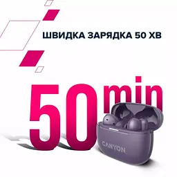 Навушники Canyon TWS headset OnGo TWS-10 ANC+ENC Grey (CNS-TWS10BK) - мініатюра 12