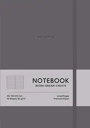 Блокнот «Notebook» у лінію (темно-сірий)