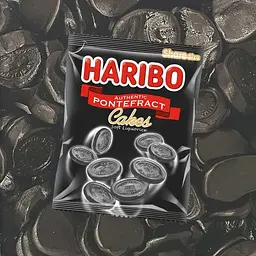Желейки Haribo лакриця Liquorice Pontefract Cakes 160g - мініатюра 2