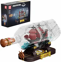 Конструктор корабель  MOULD KING піратський у пляшці Queen Revenger  пірати карибського моря 885 деталі - мініатюра 2