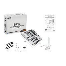 Материнcька плата B850 MAX GAMING WIFI W sAM5 B850 4xDDR5 M.2 HDMI DP Wi-Fi BT ATX білий Asus teh0018993 - мініатюра 9