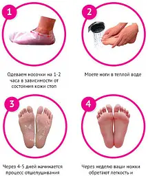 Шкарпетки пілінг для ніг Sosu М'ята, 1 пара, педекюрні шкарпетки сосо ⁇ шкарпетки для педикюру (ST) - мініатюра 5