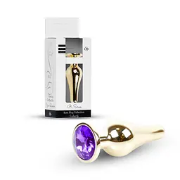 Анальна пробка - Jewellery Gold Long Plug Purple - мініатюра 1