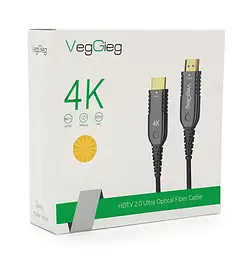 Кабель HDMI 4Kx2K UHD ARC VEGGIEG HA20, v2.0, 18Gbps, 20m - мініатюра 3