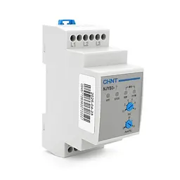 Реле контролю фаз CHINT NJYB3-7 AC380V, 3F3P, Захист U+ (120%) *Us/U- (80%) *Us, Затримка 2с,Захист обриву/послідовності фаз,баланс5-15%,1CO+1NO