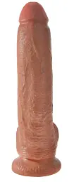 Фалоімітатор Pipedream Cock 9 Inch With Balls, 23 см (коричневий) - мініатюра 4