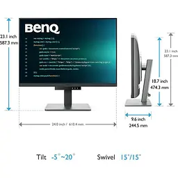 Монітор BenQ 28.2` RD280U (9H.LM1LJ.TBE) [147886] - мініатюра 7