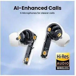 Бездротові навушники Ugreen WS200 HiTune T6 Hybrid Active Noise-Cancelling Earbuds - мініатюра 4