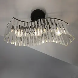Люстра на 3 лампи ROSYNKA L 3xE27 450x295 мм Чорна ESLLSE - мініатюра 3