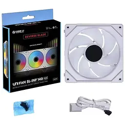 Кулер до корпусу Lian Li Uni Fan SL-INF WIRELESS Reverse, 140-1 (G99.14RSLIN1W1W.00) - мініатюра 4