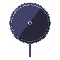 Бездротове зарядне Baseus Simple Mini3 Magnetic Wireless Charger 15W CCJJ040205 - мініатюра 3