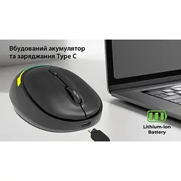 Мишка REAL-EL RM-440W Wireless/Bluetooth Black (EL123200045) - мініатюра 11