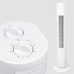 Колонний підлоговий вентилятор Clatronic TVL 3370 White, безшумний, кімнатний, із таймером та автоповоротом, білий - мініатюра 4