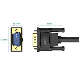 Кабель Vention VGA-VGA 25 м (DAEBS) - мініатюра 2