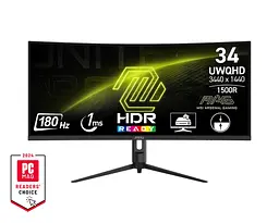 Монітор MSI 34" MAG 342CQR-E2 2xHDMI DP Audio VA 3440x1440 21:9 180Hz 1ms sRGB 119% CURVED teh0014185 - мініатюра 2