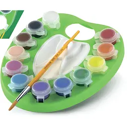 Набір постерних фабр Crayola washable, з палітрою та пензликом, 12 кольорів (54-1066) - мініатюра 3
