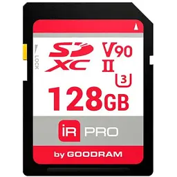 Карта пам'яті Goodram SD 128Gb IRDM PRO SDXC V90 UHS-II U3 Retail (IRP-S9B0-1280R11)