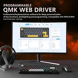 Ігрова дротова магнітна клавіатура Attack Shark X65 HE / Magnetic Switch / 8К / RGB / 65% / Black - мініатюра 8