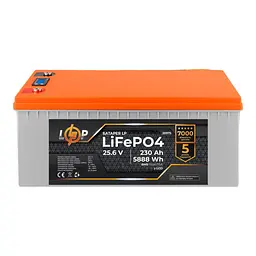 Акумулятор LP LiFePO4 LCD 24V (25,6V) - 230 Ah (5888Wh) (BMS 150A/75A) пластик
