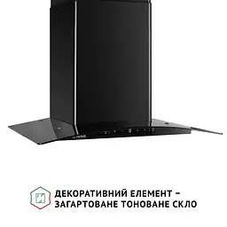 Витяжка декоративна зі склом Perfelli GRASSI 6PWB NERO - мініатюра 3
