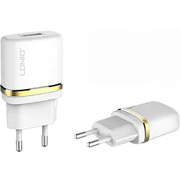 Мережевий зарядний пристрій LDNIO DL-AC50 Travel charger 1USB 1A + Lightning cable White - мініатюра 2