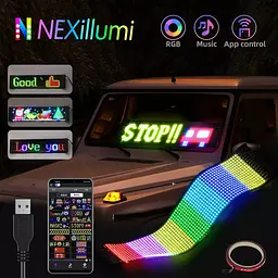 Гнучкий екран LED Matrix Panel APP Wi-Fi RGB 120 x 595 мм - мініатюра 4