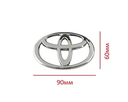 Емблема решітки задня для Toyota Хром 90х60 мм Пластик на скотчі (Завод) - мініатюра 2