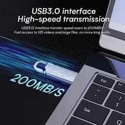 Флеш-накопичувач CooBo USB 3.0 982 ГБ водонепроникний, металевий, високошвидкісна передача даних - мініатюра 3
